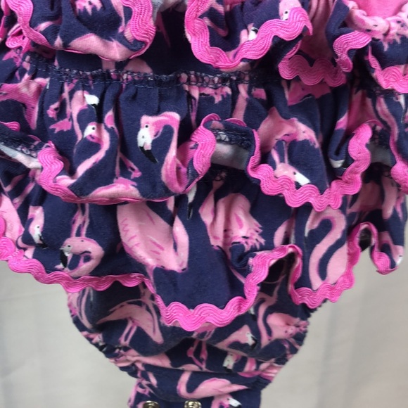 Simply Southern Ruffled onesie with “C” monogram. - Picture 4 of 8